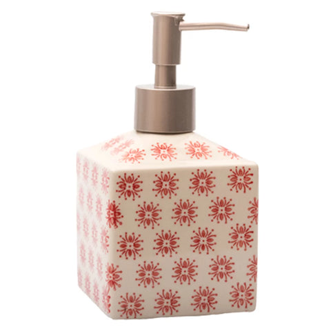 Porte Savon Pattern Distributeur Rouge