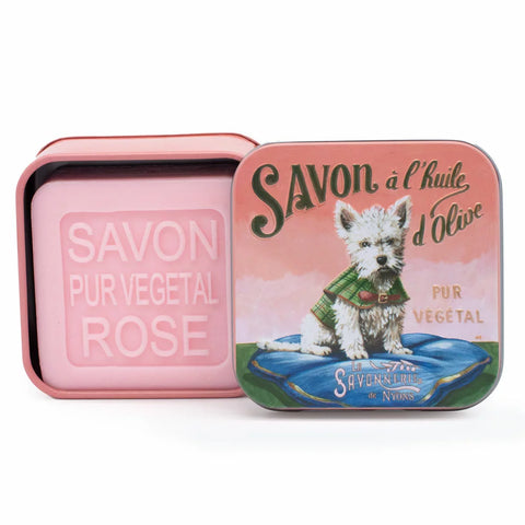 Savon 100g Boite Métal Chien Westie