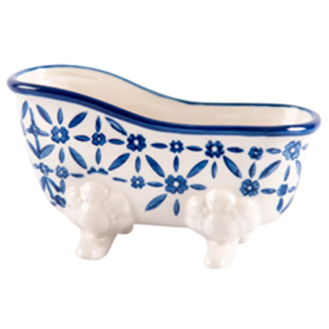 Porte Savon Pattern Baignoire Bleue