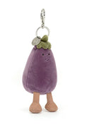 PORTE CLE DE SAC AUBERGINE