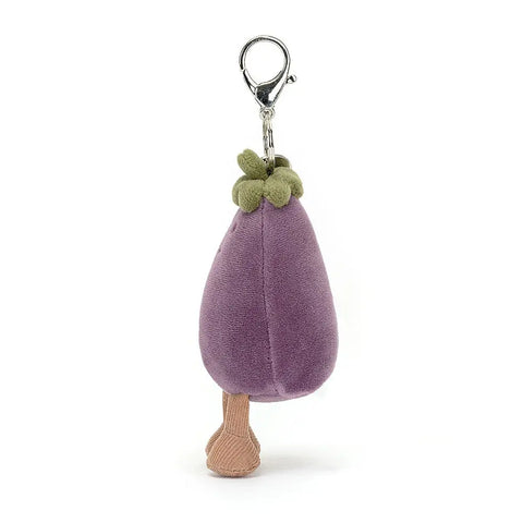 PORTE CLE DE SAC AUBERGINE