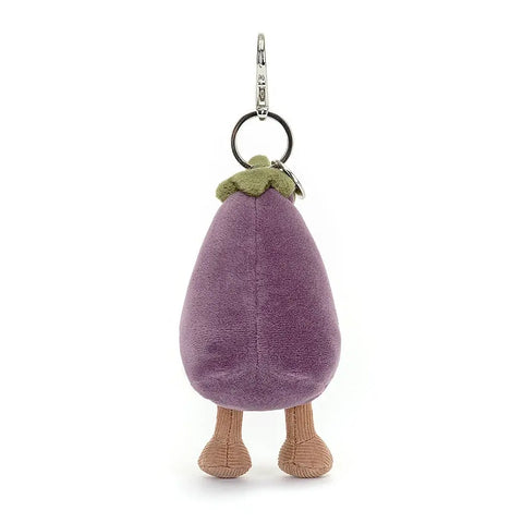 PORTE CLE DE SAC AUBERGINE