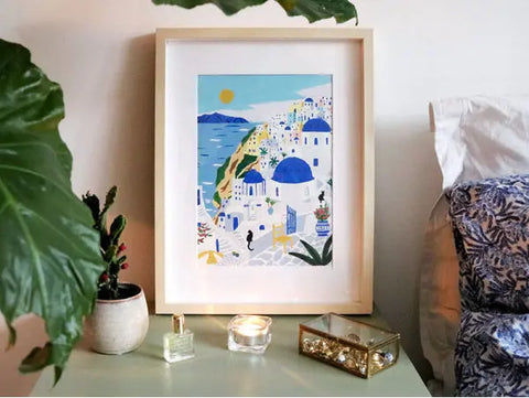 Coffret de peinture au numéro Santorini par Maja Tomljanovic - LA PETITE EPICERIE