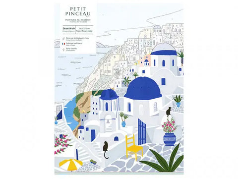 Coffret de peinture au numéro Santorini par Maja Tomljanovic - LA PETITE EPICERIE