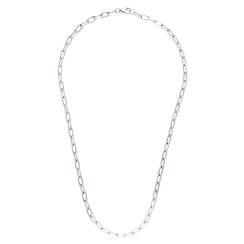 COLLIER GRANDE MAILLE ARGENTE