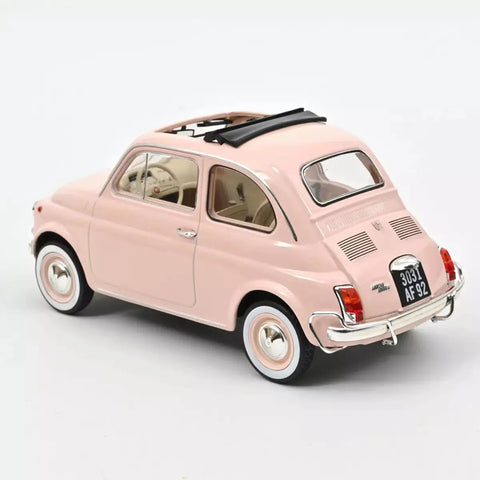 Fiat 500 L 1968 Rose Miniature Pack Spécial Naissance 1:18 - NOREV