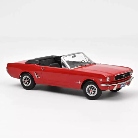 Ford Mustang Convertible 1966 Rouge Signal Flare Miniature 1:18 - NOREV