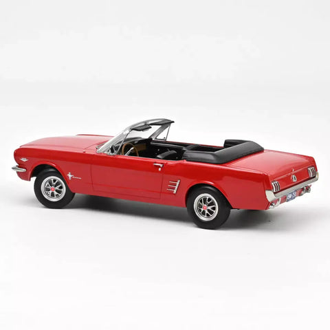 Ford Mustang Convertible 1966 Rouge Signal Flare Miniature 1:18 - NOREV