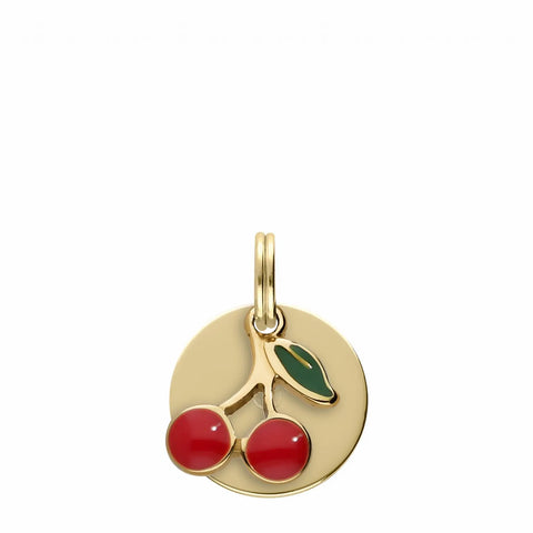 MÉDAILLE PRÉCIEUSE DORÉ DUO CERISE