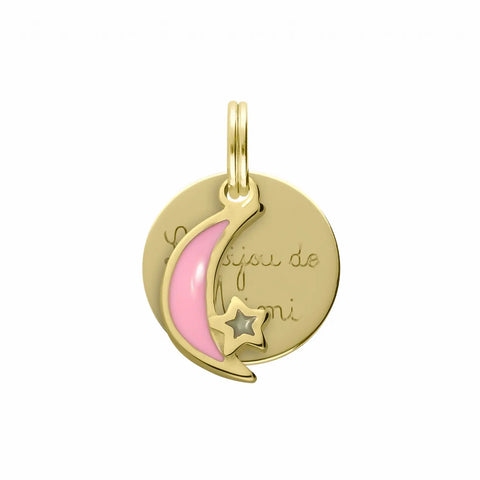 MÉDAILLE PRÉCIEUSE DORÉ DUO LUNE