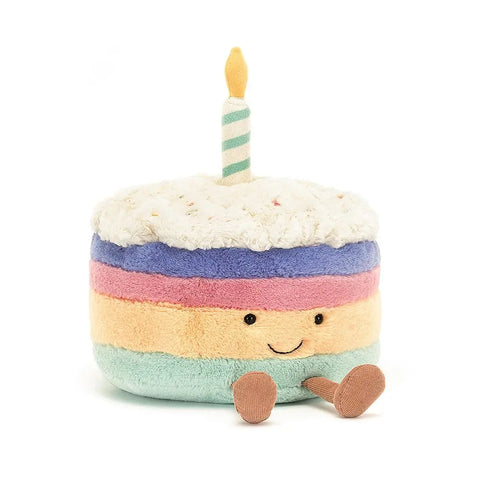 PELUCHE SNACKS GATEAU ARC EN CIEL