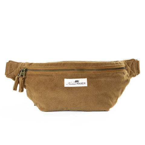 Sac banane en velours Willow havane - ALASKAN MAKER