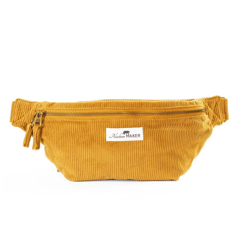 Sac banane en velours Willow moutarde - ALASKAN MAKER