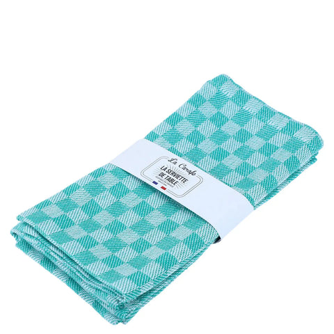 SERVIETTE DAMIER LAGUNE