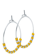 BOUCLES D'OREILLES CRÉOLE ARGENTE SAFRAN