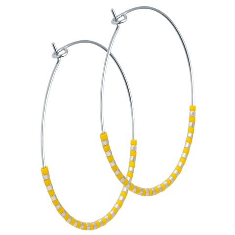 BOUCLES D'OREILLES CRÉOLE ARGENTE SAFRAN