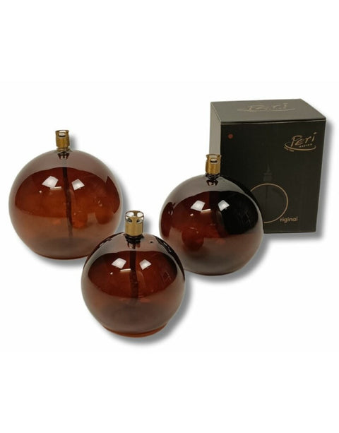 Peri Design I Lampe à Huile Sphère Cognac M