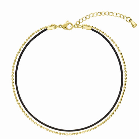 BRACELET CHAINE BIJOU DE MIMI DORE BLACK