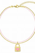 BRACELET CHAINE BIJOU DE MIMI DORE LIGHT PINK