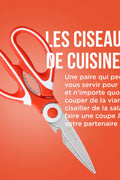 CISEAUX DE CUISINE ABRICOT