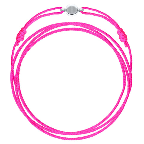 CORDON ARGENTÉ FLUO PINK