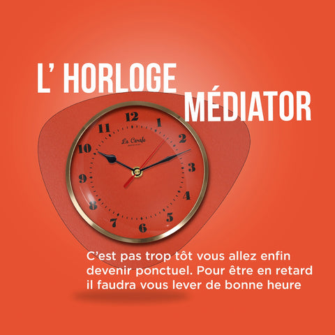 HORLOGE LA CARAFE ORIGINAL ABRICOT