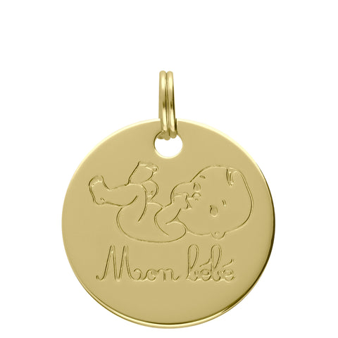 MÉDAILLE SYMBOLE DORÉ BEBE