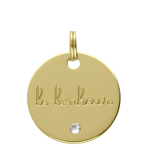 MÉDAILLE SYMBOLE DORÉ BONHEUR