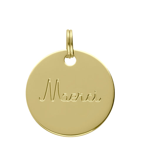 MÉDAILLE SYMBOLE DORÉ MERCI