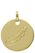 MÉDAILLE SYMBOLE DORÉ PLUME