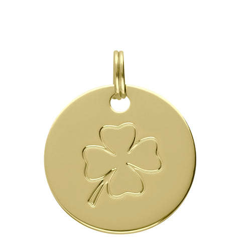 MÉDAILLE SYMBOLE DORÉ TREFLE