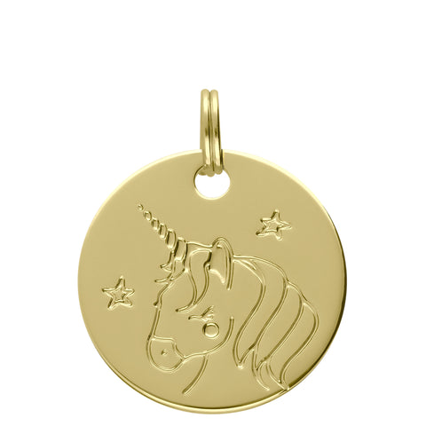 MÉDAILLE SYMBOLE DORÉ UNICORN