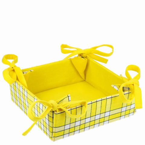 PANIERE TISSU BISTROT CITRON