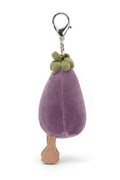 PORTE CLE DE SAC AUBERGINE