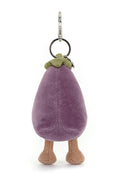 PORTE CLE DE SAC AUBERGINE