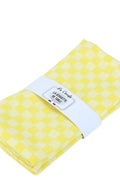 SERVIETTE DAMIER CITRON