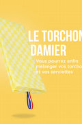 TORCHON DAMIER CITRON