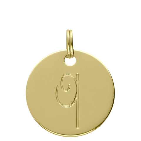 MÉDAILLE INITIALE DORÉ Q