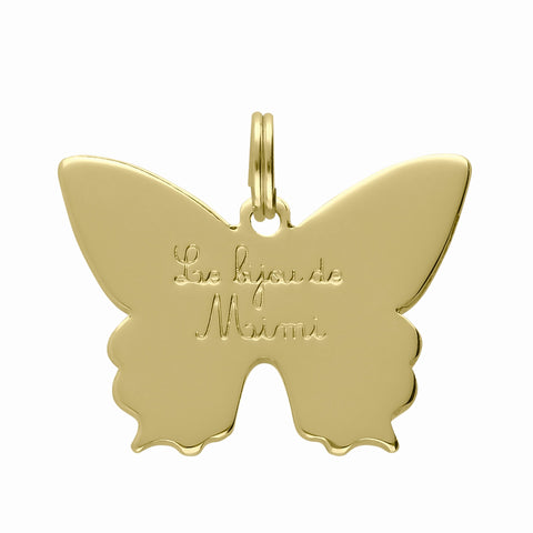 MÉDAILLE PAMPILLE DORÉ PAPILLON