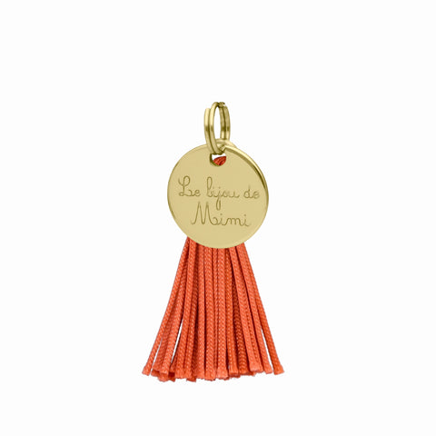 MÉDAILLE POMPON DORÉ CORAIL