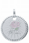 MÉDAILLE PRÉCIEUSE ARGENTÉ ROSE