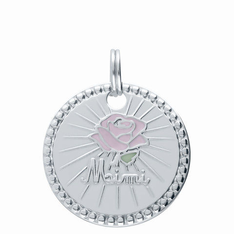 MÉDAILLE PRÉCIEUSE ARGENTÉ ROSE