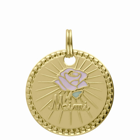 MÉDAILLE PRÉCIEUSE DORÉ ROSE