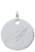 MÉDAILLE SYMBOLE ARGENTÉ PLUME