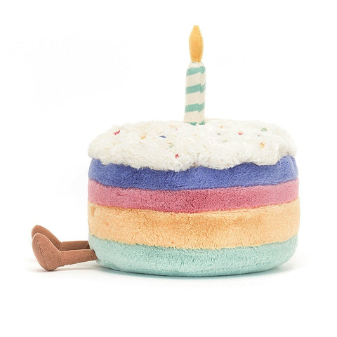 PELUCHE SNACKS GATEAU ARC EN CIEL