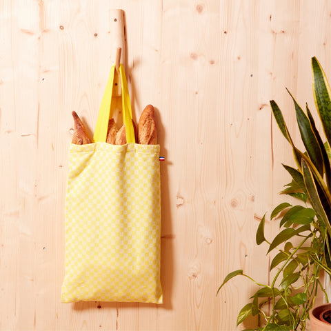 SAC A PAIN DAMIER CITRON