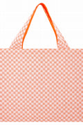 SAC A PROVISIONS DAMIER ABRICOT