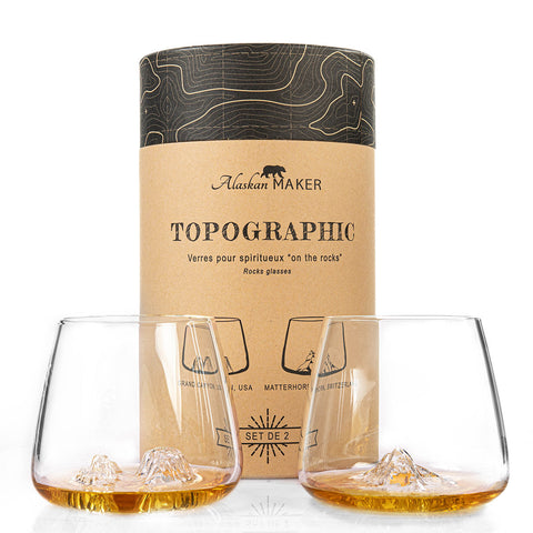 Set de 2 verres TOPOGRAPHIC