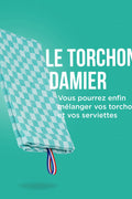 TORCHON DAMIER LAGUNE