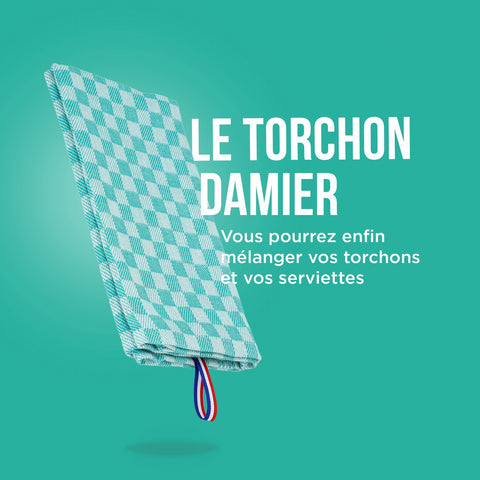 TORCHON DAMIER LAGUNE